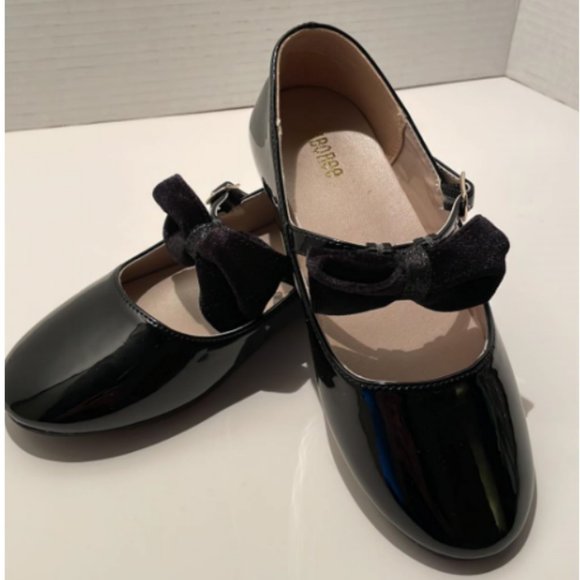 Charming Black Patent Ballet Flats with Velvet Bow by Gymboree - Kids Size 13 - Picture 6 of 6